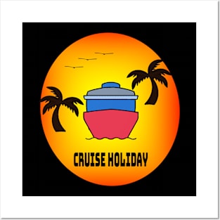 Cruise Summer Vacation Palm tree Posters and Art